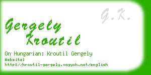 gergely kroutil business card